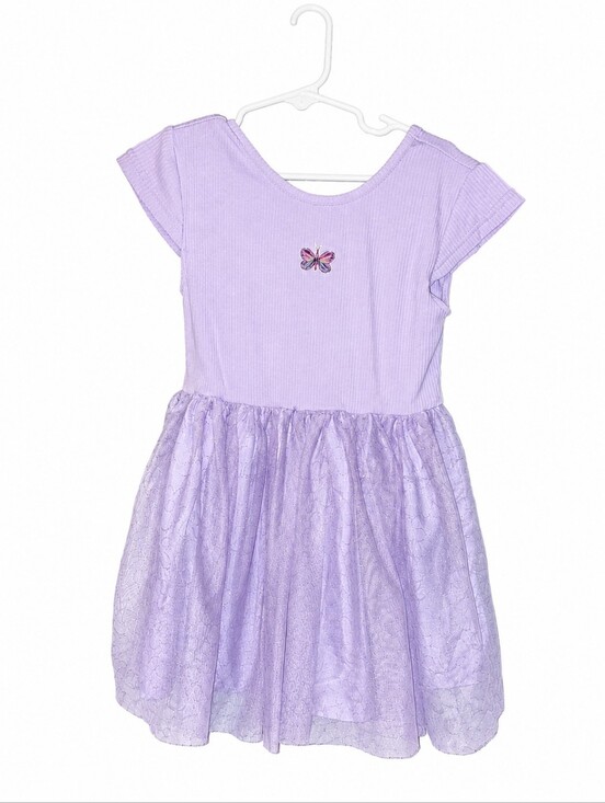 Old Navy Other - Girls Lavender Butterfly Dress | Soft Ribbed Bodice | Sparkly Skirt | Cute Party